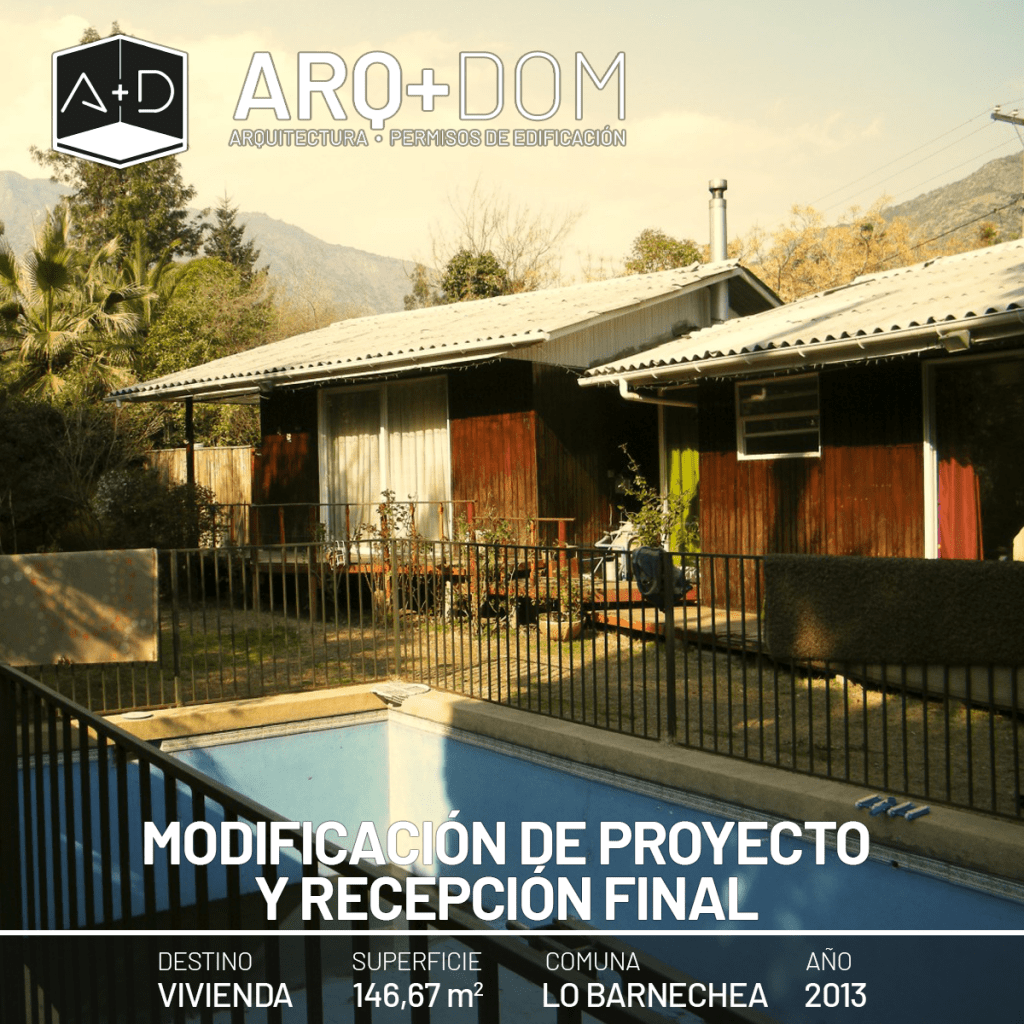 Modificación de Proyecto y Recepción Final – Lo Barnechea – 2013