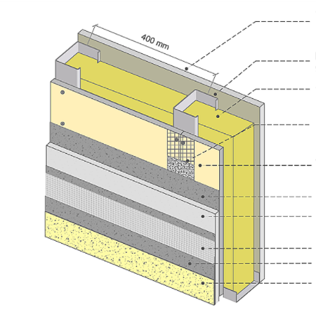 Tabique Volcometal – 90 mm